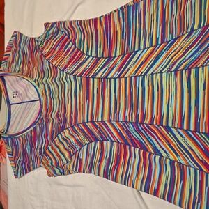 Title Nine Rainbow Espionage Striped Stretch Sleeveless‎ Women's Sz. S Dress